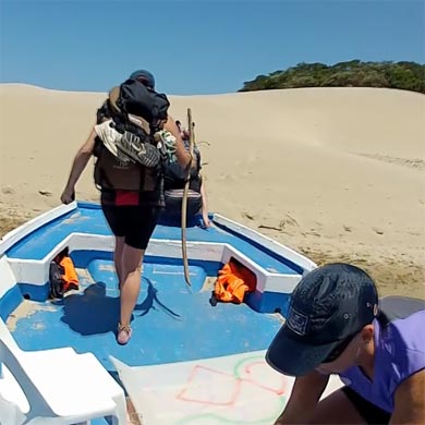 Ferry across the Umngazi River
